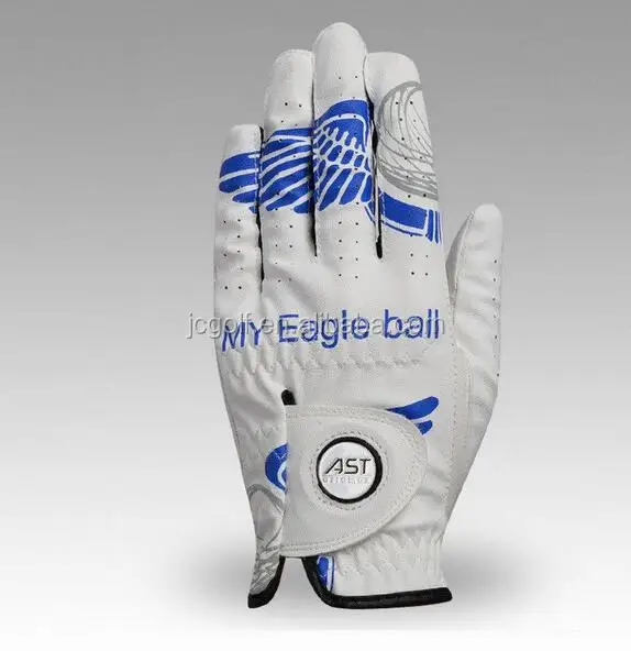 Customized large logo printing synthetic leather golf glove for men and women