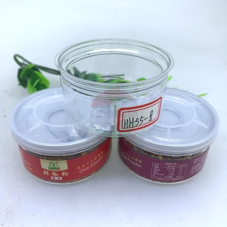 Manufacturer Pet Plastic Mini 55ml Food Grade Can Jar with Easy Open Lid