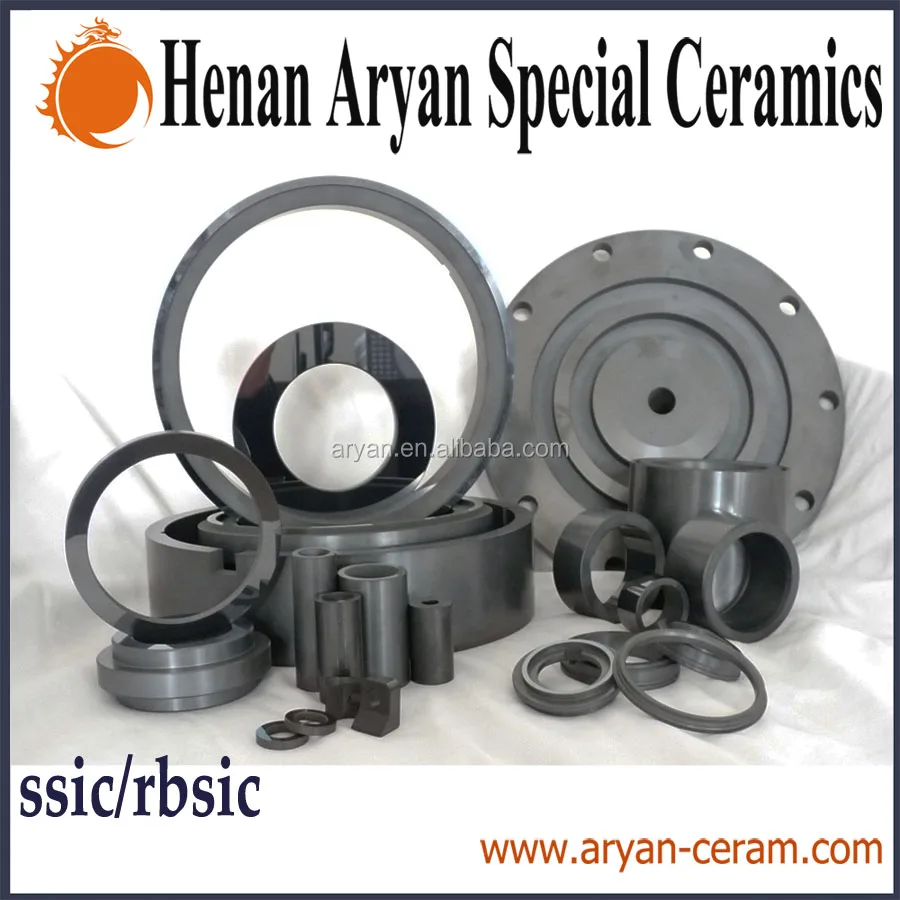 
sic silicon carbide refractory spare parts seal ring/bushing/sleeve/nozzle 