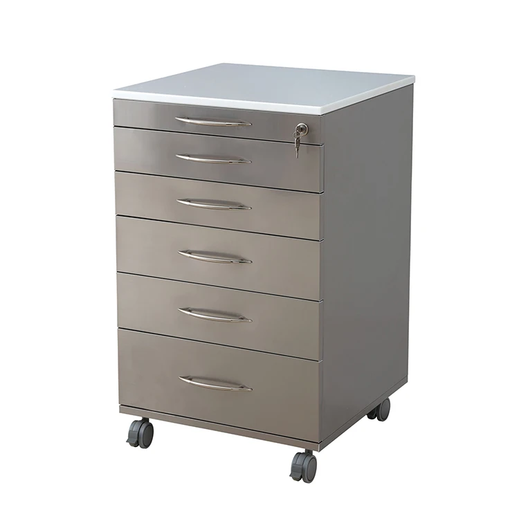 Mobile Dental Cabinet marble material Dental Trolley