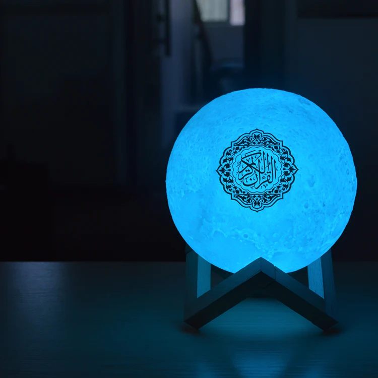 Holy Quran MP3 Islamic Quran LED Lunar APP Lamp With Speaker Koran SQ168