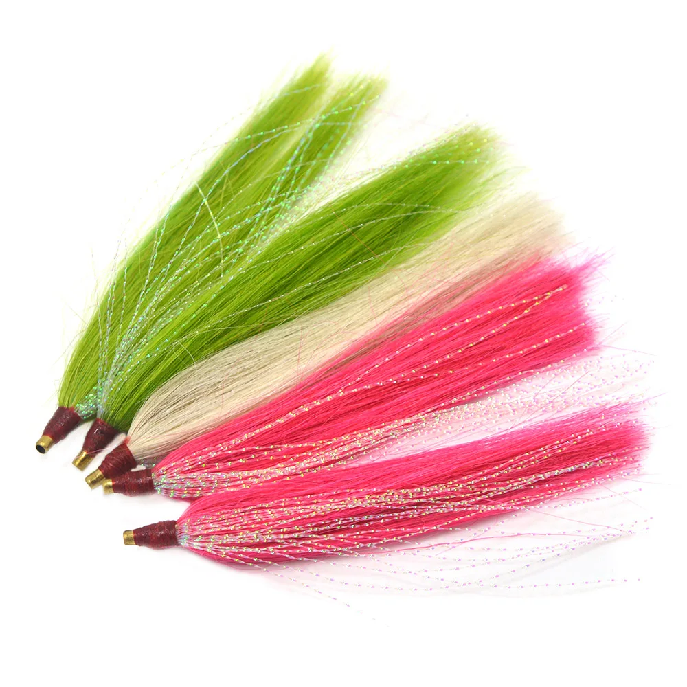 Fishing Bucktail Teaser Fishing Lures Saltwater Fishing Cod Bucktail Slide Teaser Hooks Fluke