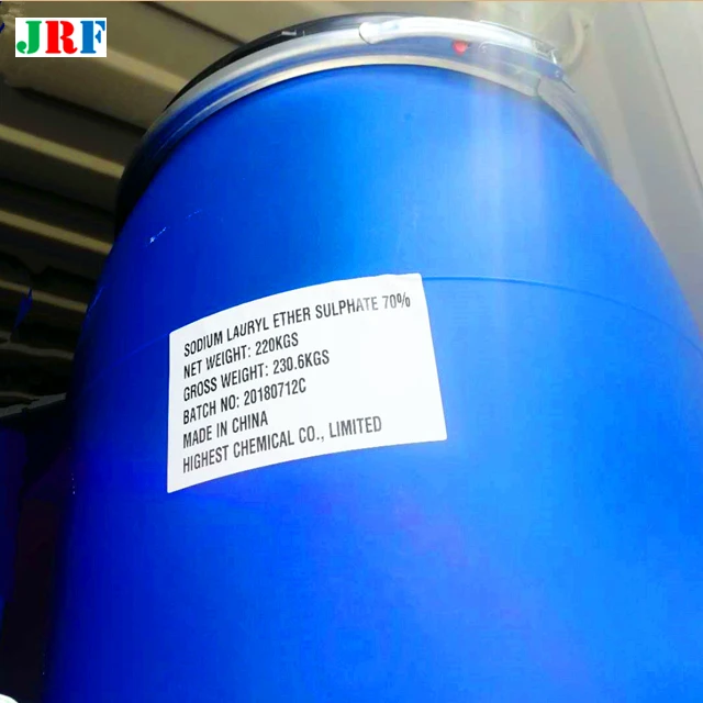 170 кг цилиндрический лауриловый эфир сульфат натрия SLES 70% для приготовления шампуня