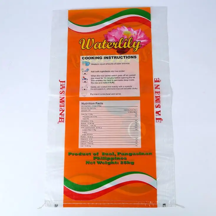 Customized 10kg,25kg plastic laminated pp woven basmati rice packaging bag for Pakstan,Afghan