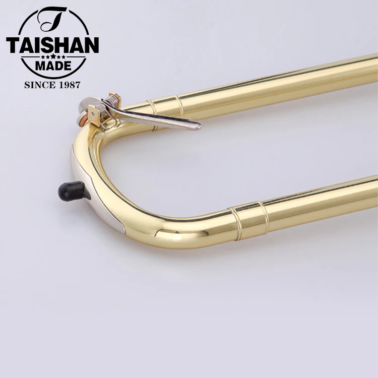 
Popular bB tone Gold Lacquer Tenor Trombone With Brass Bell 