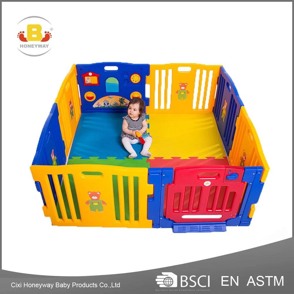 Цветной детский манеж Play yard с воротами для защиты безопасности детей