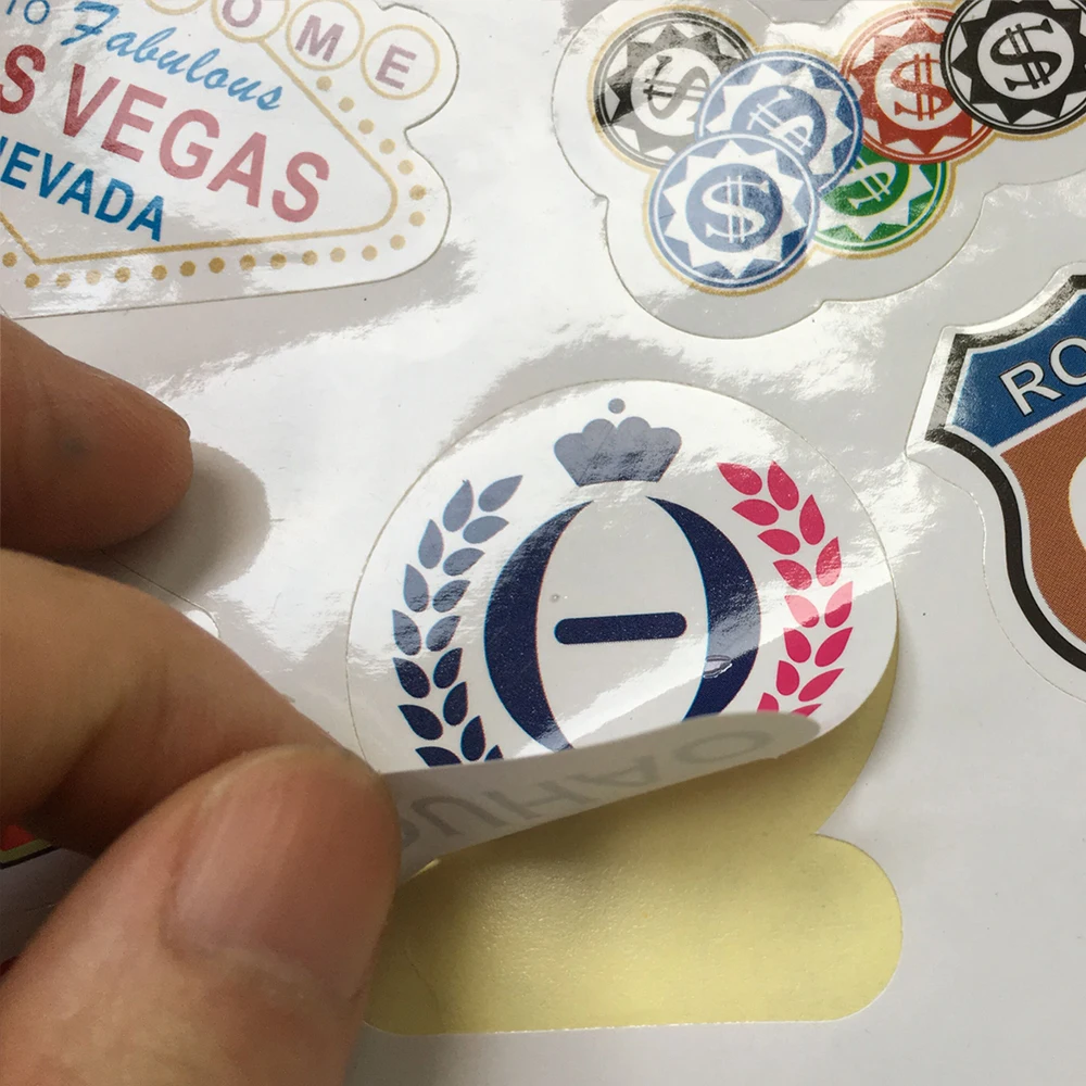 Shenzhen supplier bulk company customized printing bike logo sticker