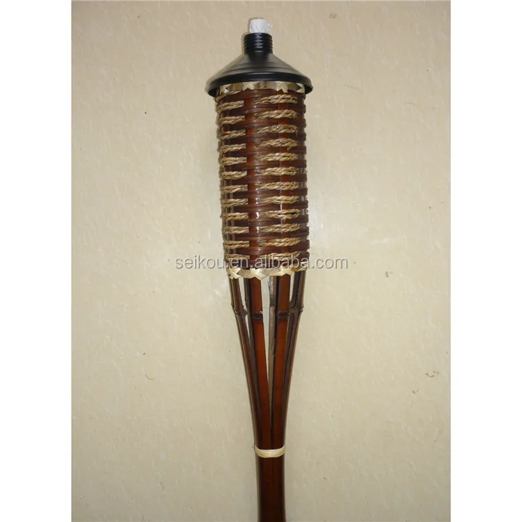 5ft Deluxe Citronella Bamboo Torch for Outdoor Light