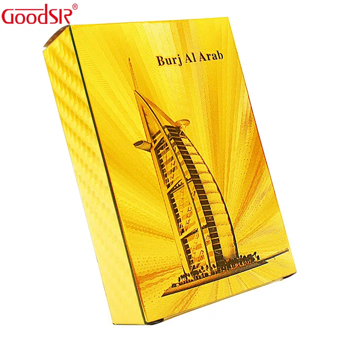 GS-18117 24k Gold Foil Playing Card Dubai PET Customized Poker Cards