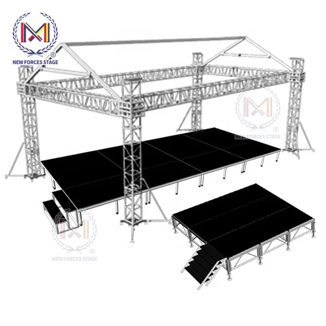 Folding Mobile Stage Trailer Stage Monitor Mini stage cat walk