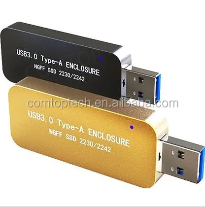 USB 3.0 type A dongle key usb stick enclosure for ngff m.2