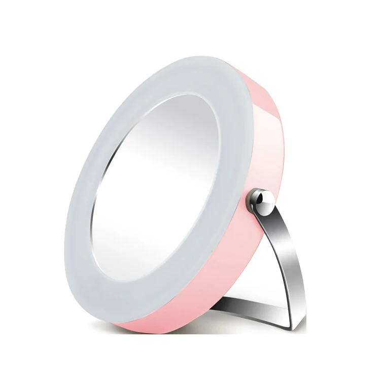 Hm-120 Cosmetic Cheap Small Round Pocket Beauty Compact Makeup Mirror With Led Light For Sale