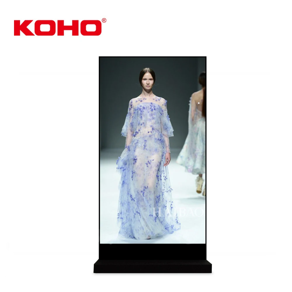 65 inch Wifi Digital Totem Floor Standing lcd advertising player touch screen kiosk for Shopping Market