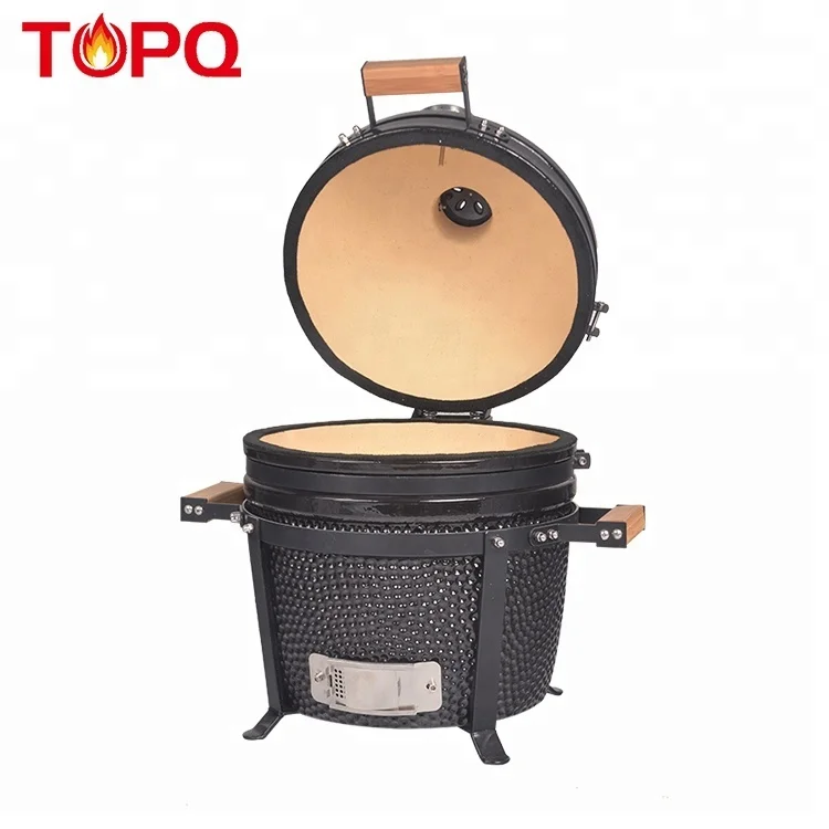 TOPQ Small Charcoal Ceramic Kamado Barbecue Grill
