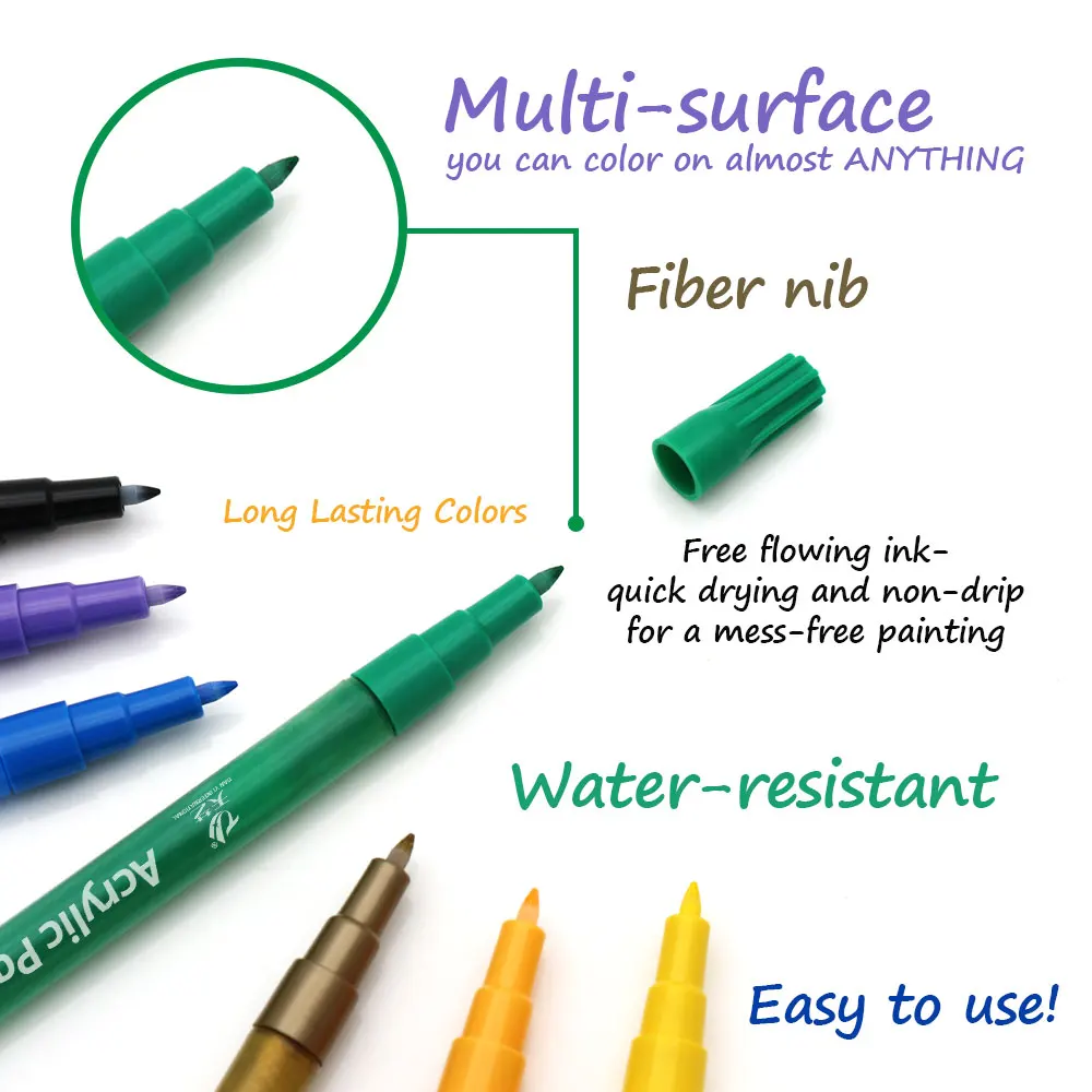 Professional manufacture qualified  tip permanent liquid marker acrylic paint pen for writing