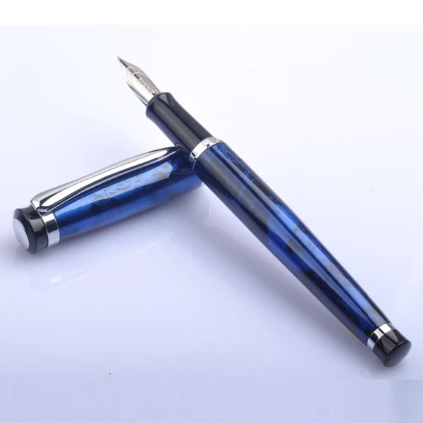 RCGS-050 China Manufacturer High Quality Gift Pen Set With Box Baoer Brand Silver Trims Fountain Pens