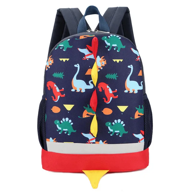 High quality children kids outdoor animal print student kindergarten oxford canvas school bag