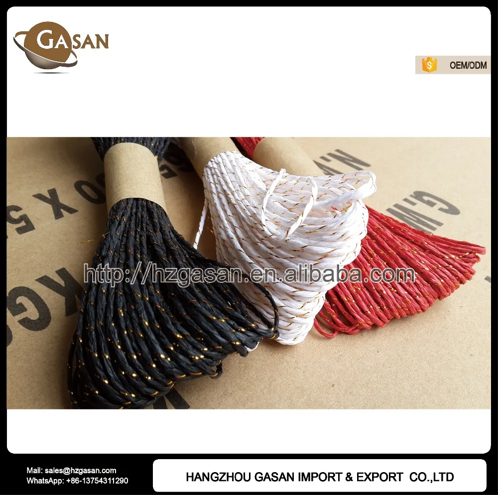 
20m/bundle Bulk Colored Twisted Thread Paper Raffia 