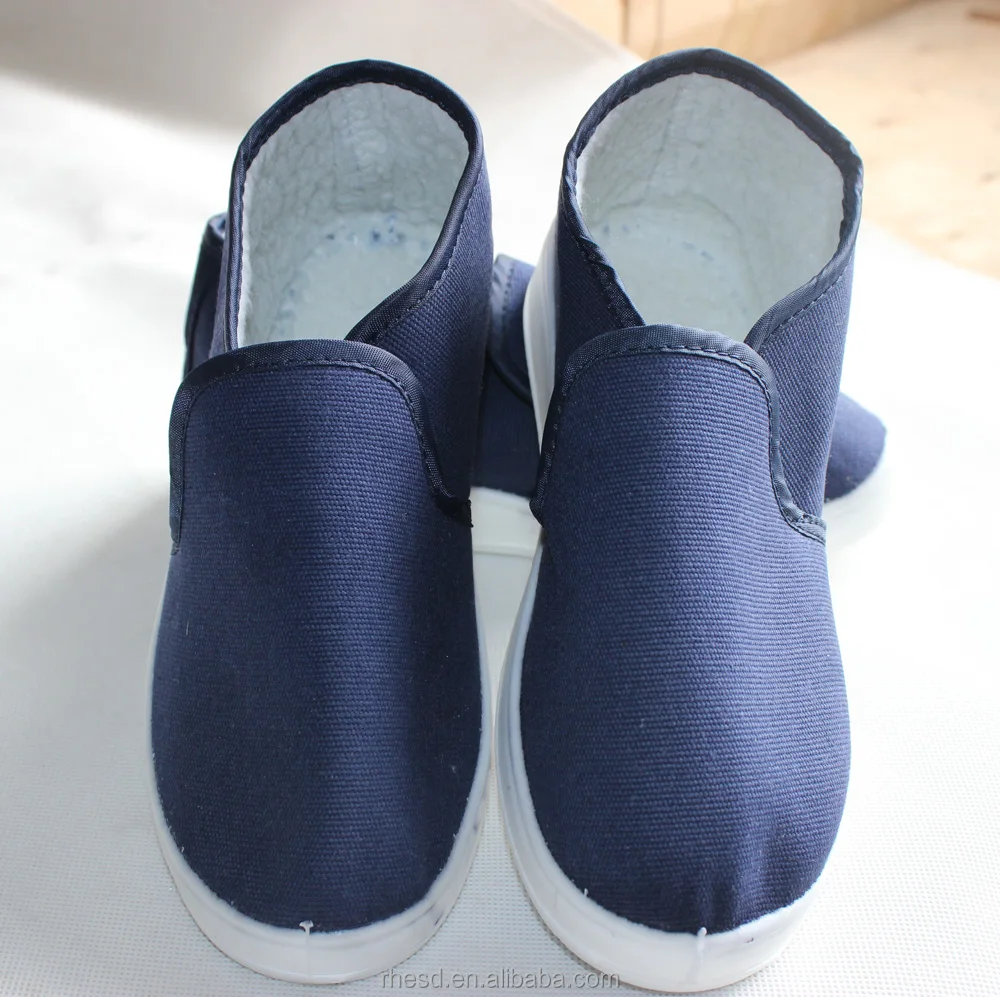 
Blue Cotton-Padded Antistatic Cleanroom Shoes Wear In Winter 