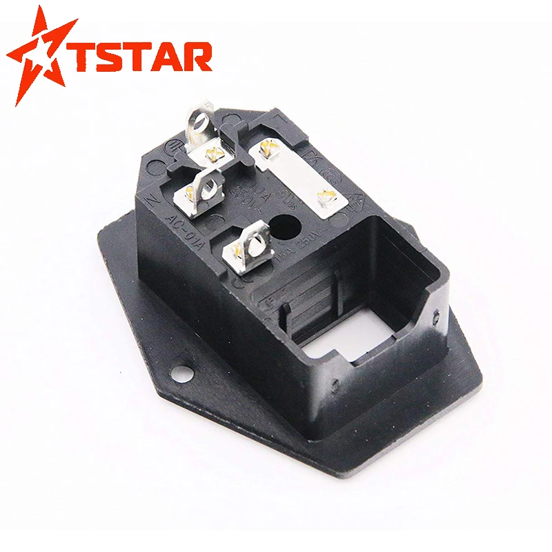 10A 250V Inlet Module Plug Fuse Switch 3 Pin ON/OFF Power Socket IEC320 C14 for game machine accessories