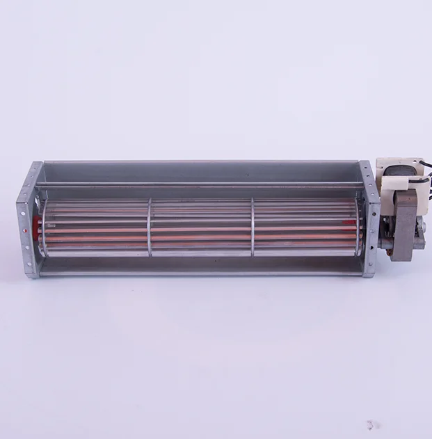 Aluminium impeller cross flow fan for fireplace air clothes hanger