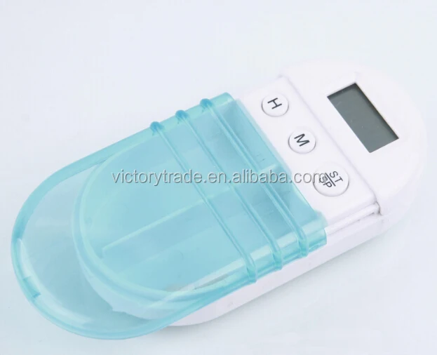 V-PB009 Wholesale Plastic Portable 2 Digital Pill Box