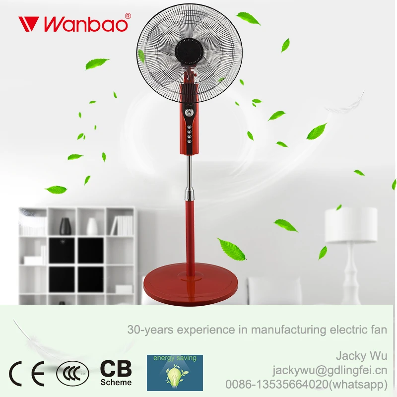 Self protection against over-heating 16 inch electric pedestal stand fan with thermal safety fuse