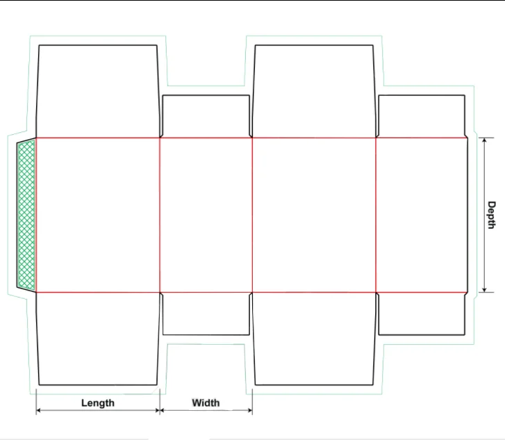 Free Dieline Design Service Billie + B014 + SEAL END BOX