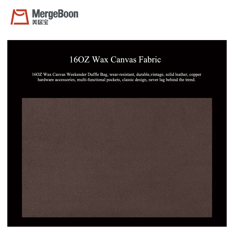 Manufacturer custom logo waxed canvas weekender duffle bag for travel