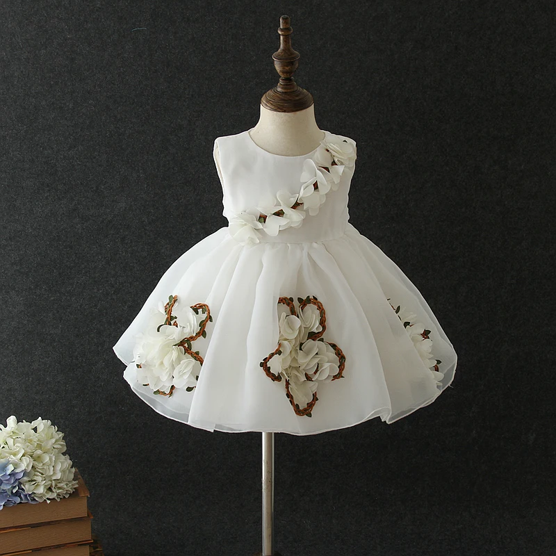 Guangzhou wholesale kids clothing new flowers cotton kid floral dress for 3 year old girls wedding party dresses ball gown