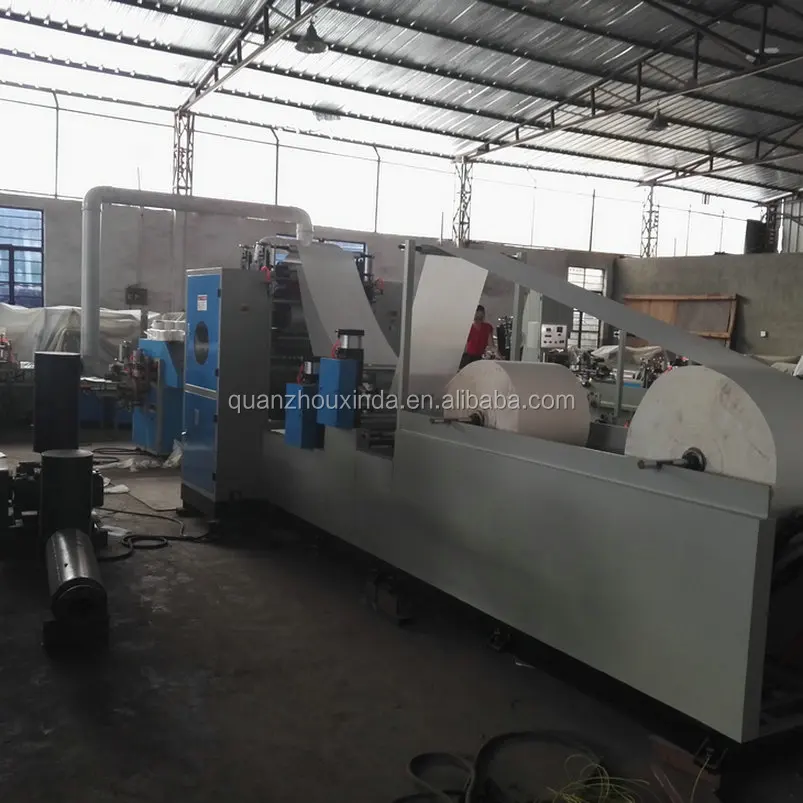 Hygienic V folded hand towel folding and cutting equipment/multi folding embossed paper towel interfold machinery for sale