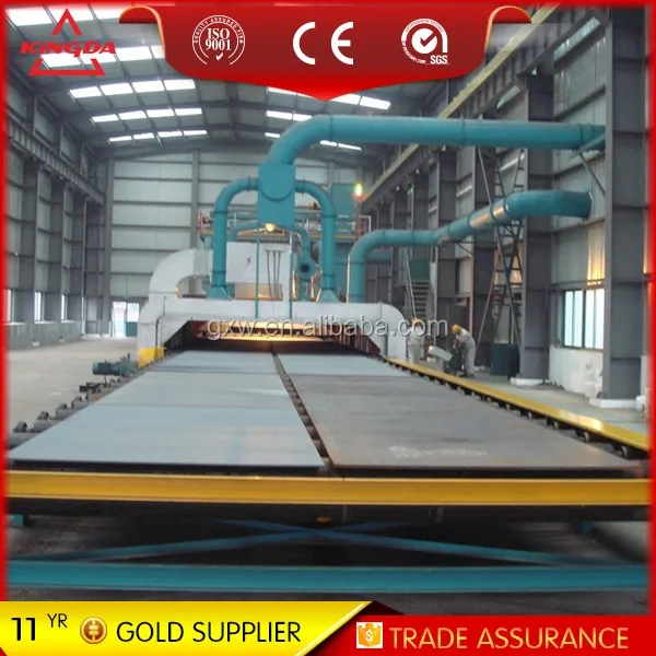 steel plate h-beam tube pipe aotomatic shot blasting painting drying machine