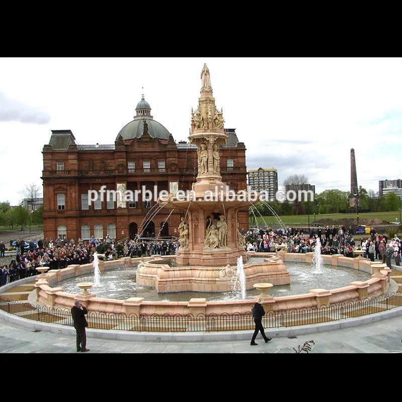 Best price natural stone made large horse statue marble garden fountain