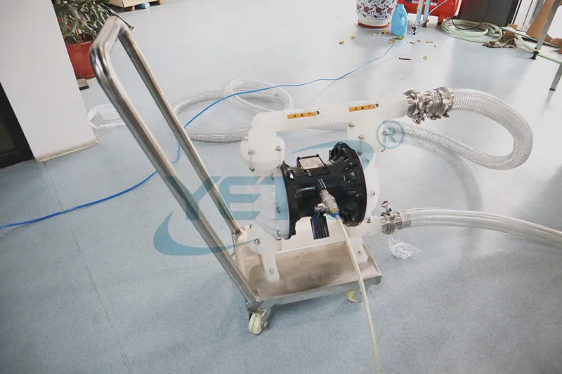 YETO От 0 до 10 лет б/у вилден жидкости лосьон шампунь пневматический мембранный насос для подключения по смешиванию и снаряжению машина с тележкой для сахарной ваты