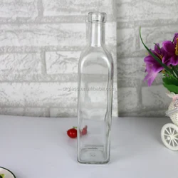 Transparent 250ml500ml750ml Camellia Oil Bottle Glass Dark Green Olive Oil Bottle