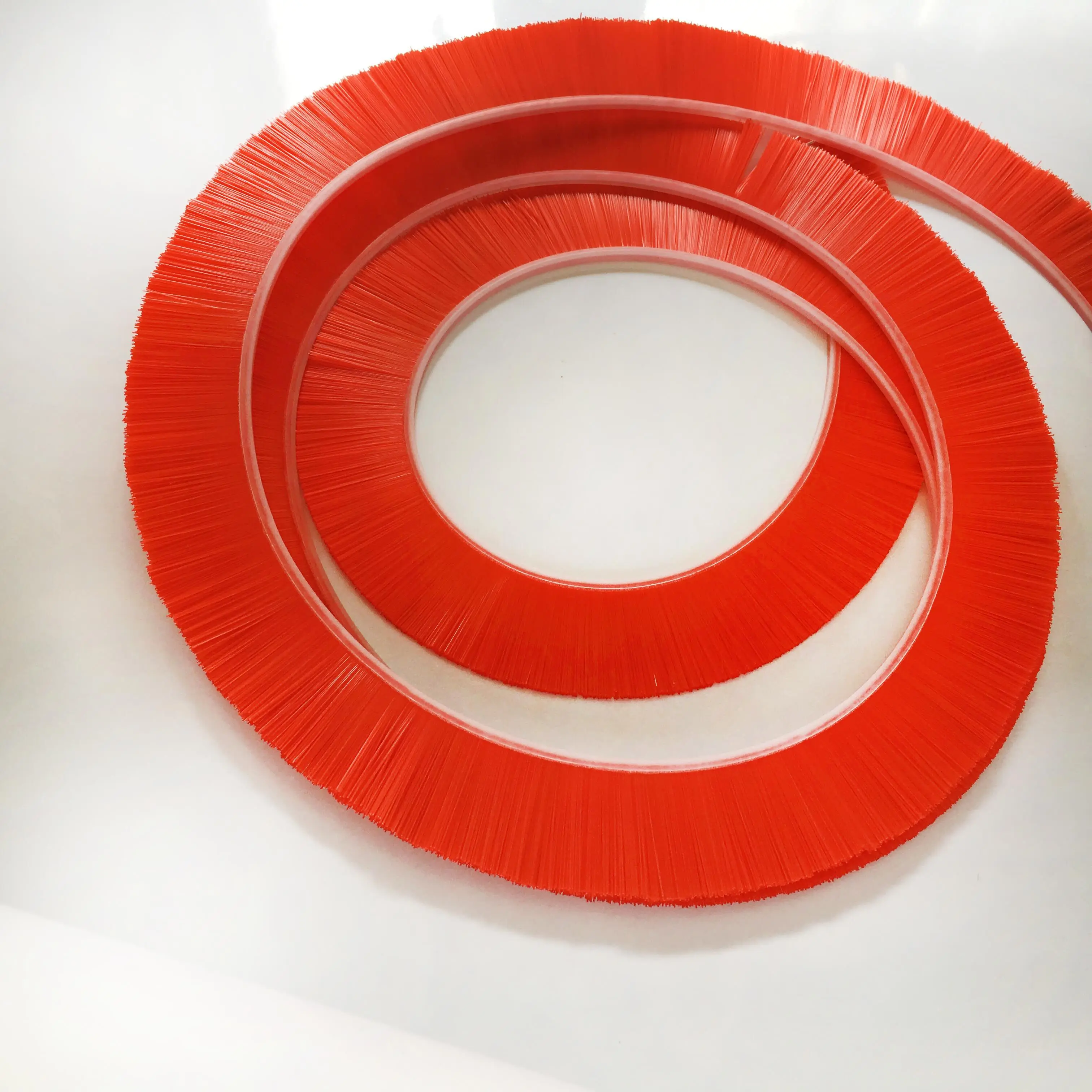 TDF Flexible channel strip brush with aluminum holder for door sealing