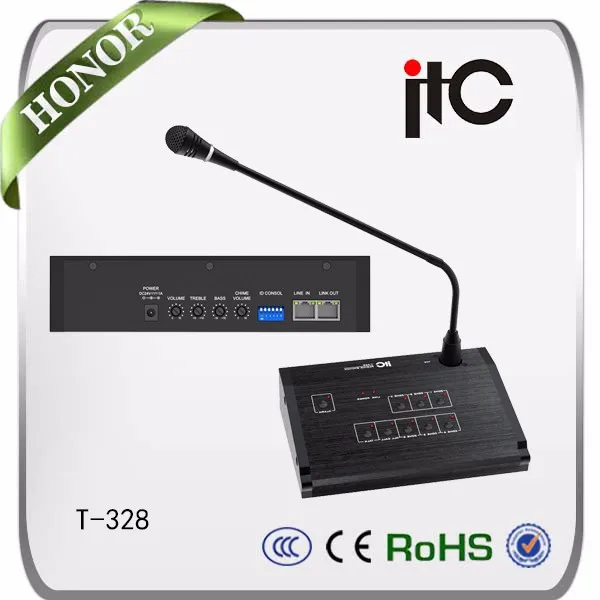 T-328 Remote Announcement Paging 6 zone Microphone for Public Address PA System