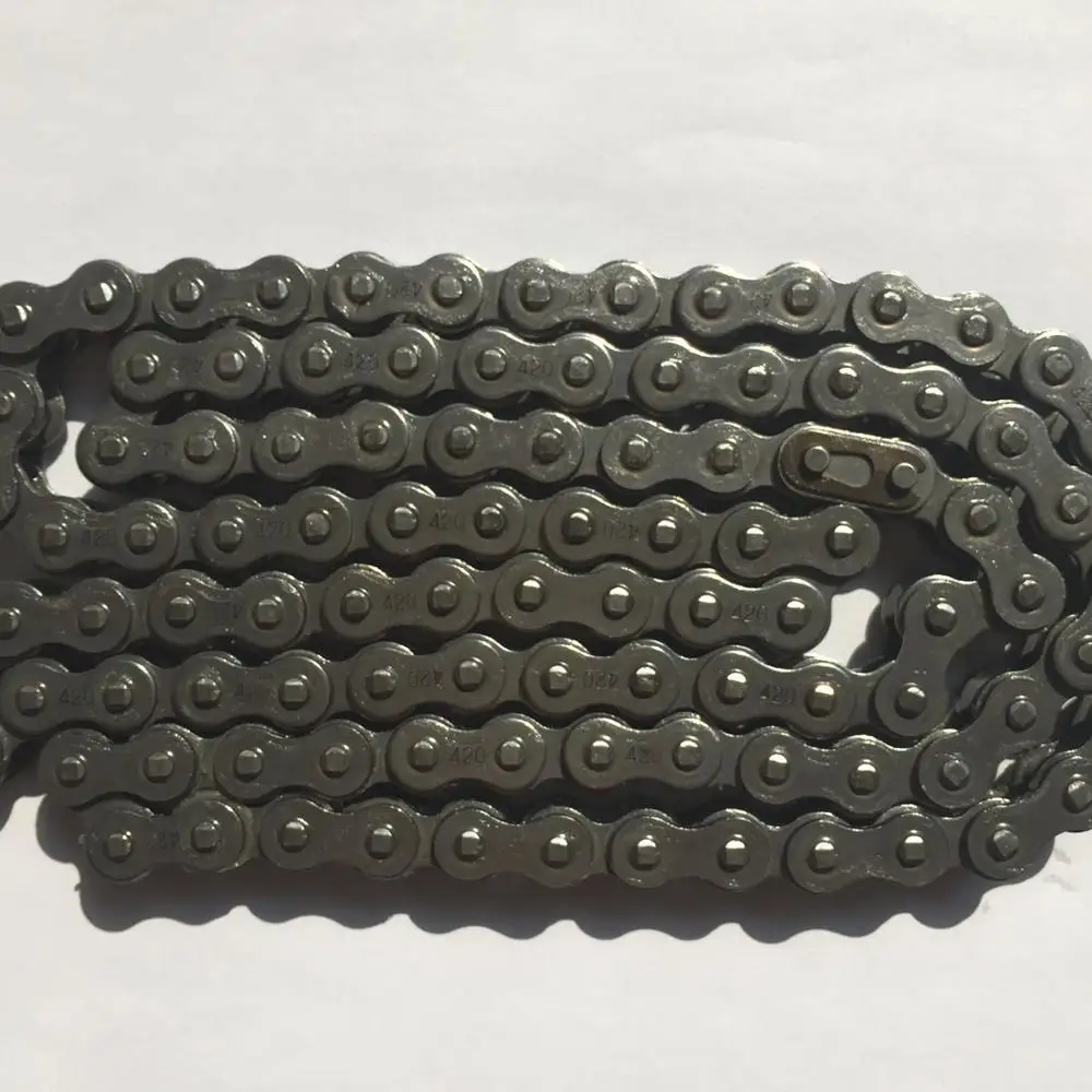
Cheap price 40Mn natural color 420-120L motorcycle chain 