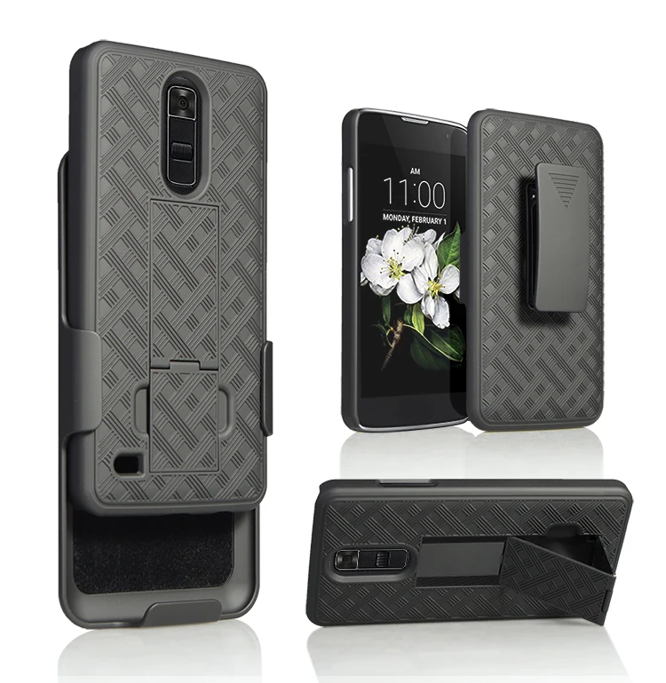 Высокое качество тяжелых Броня Гибридный чехол для LG K7 с креплением на пояс и подставкой