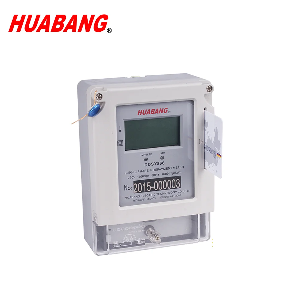Однофазный активной энергии микросхемой чипом микропроцессорные карты электроэнергии предоплаты метр