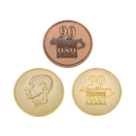 Custom embossed brass silver gold metal challenge coin 3D maker