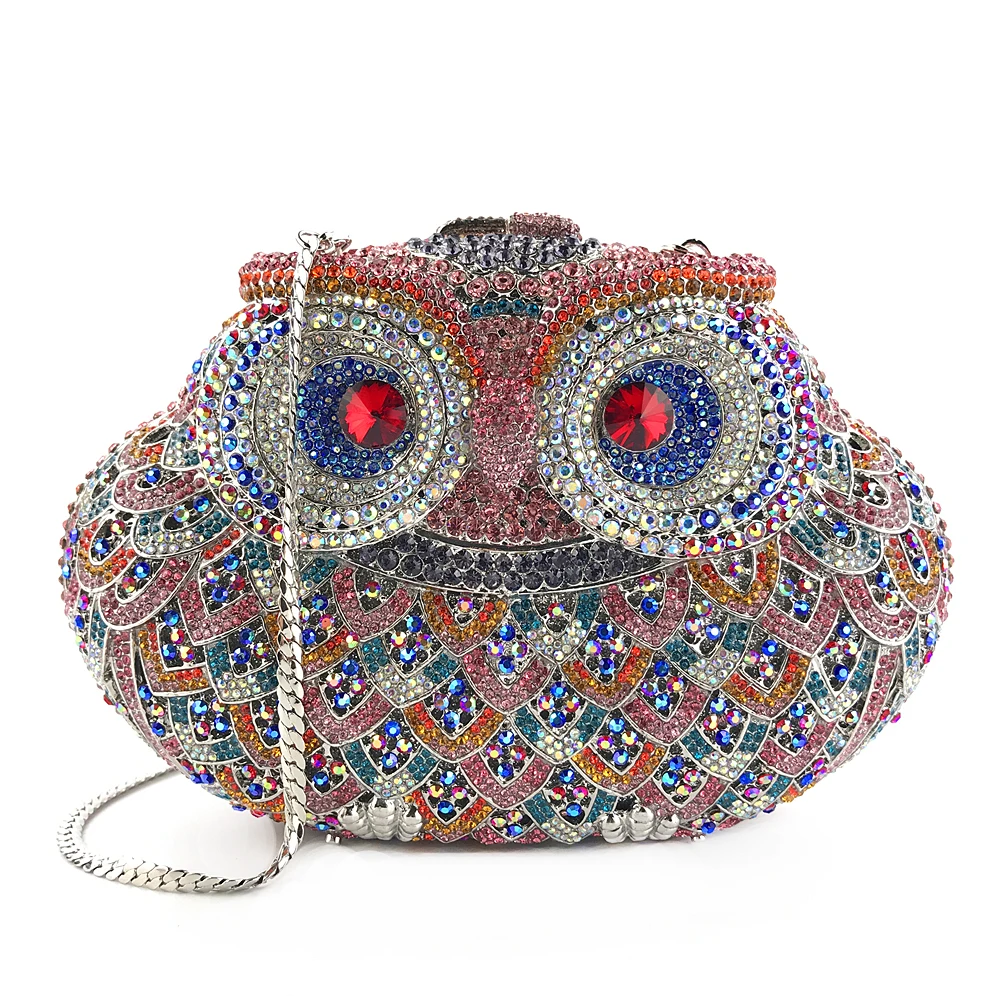 OC3927 вечерняя сумочка с изображением совы, модная вечерняя сумочка-клатч с изображением совы для дам