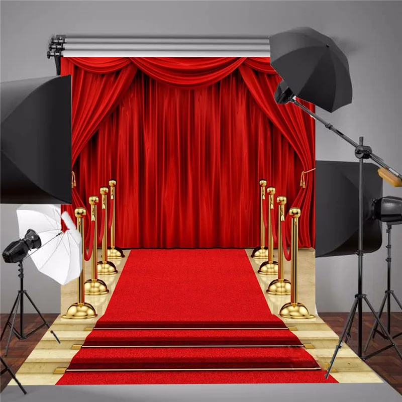 
5x7ft Vinyl Photography Background Red Carpet Photographic Backdrops For Studio Photo Props Cloth 1.5mx2.1m 