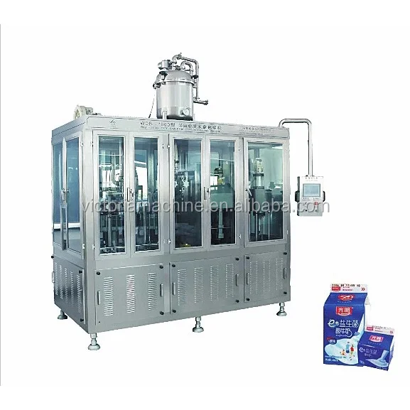dairy milk or beverage filling and packing machine