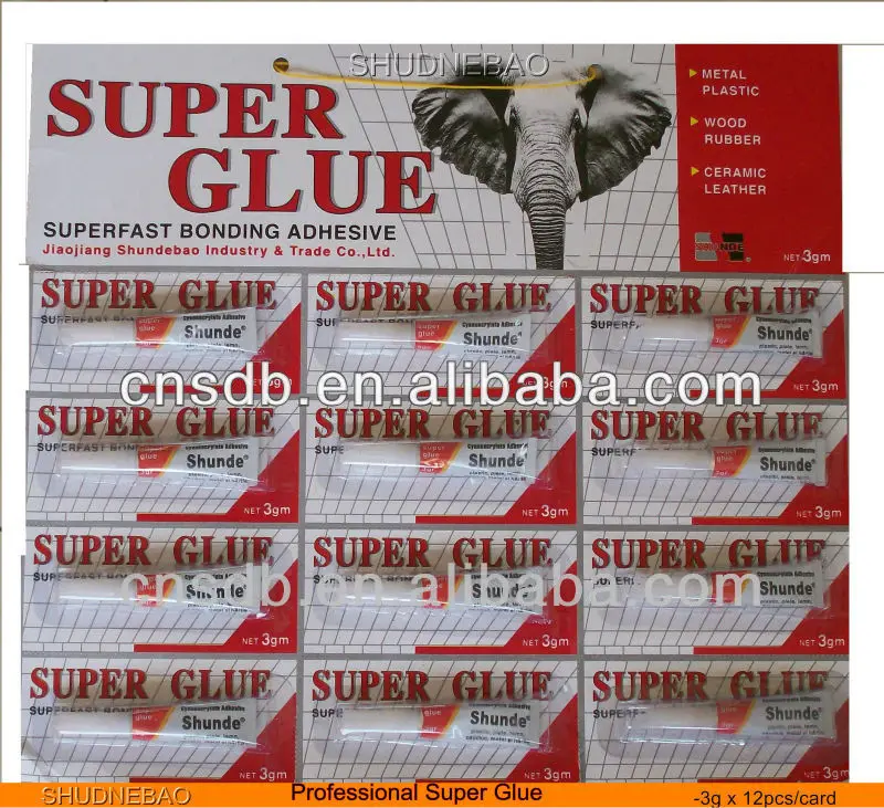Aluminium Tube Super glue in 12pcs in packs 100% 502