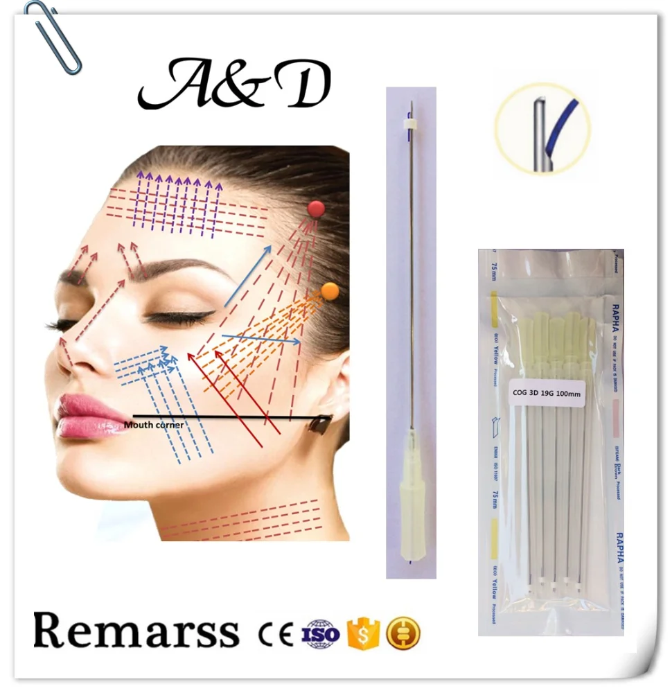 Top level hilos tensores pdo faciales thread pdo cog 21g 60mm 4D L blunt pdo threads