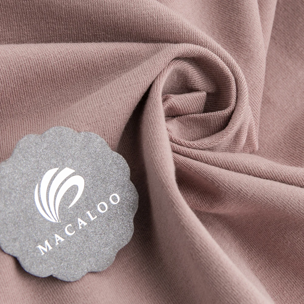 In stock solid knitted single jersey cotton lycra fabric for t shirt