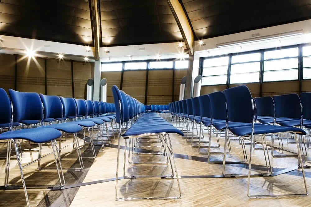 Side chair upholstered on dolly  Stacking Training Chair