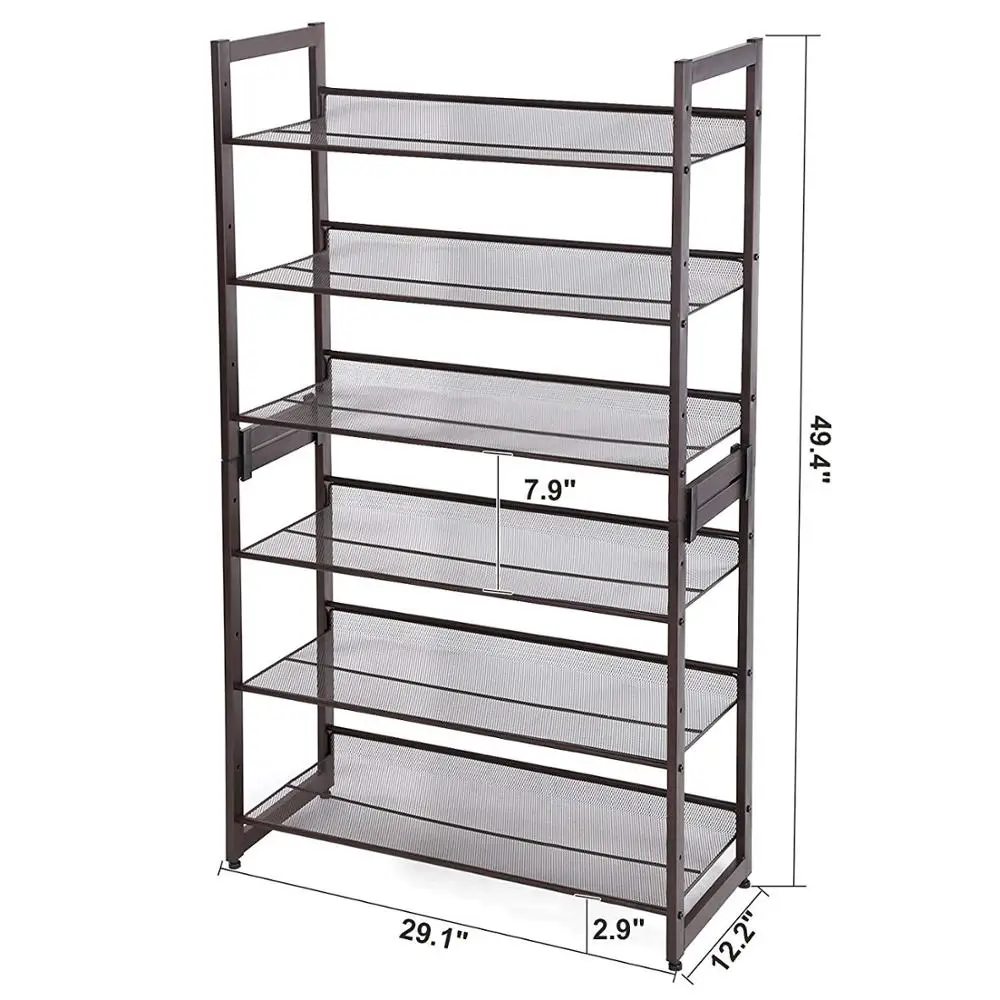 Stackable Metal Shoe Rack for Closet Bedroom Entryway