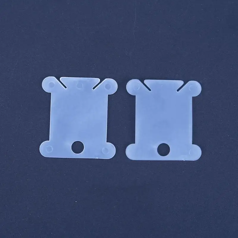 
100pcs Plastic Bobbins 4x3.5x0.1cm Threads Holders Embroidery Floss Storage Cross Stitch Sewing Tools Thread Holder E5M1 